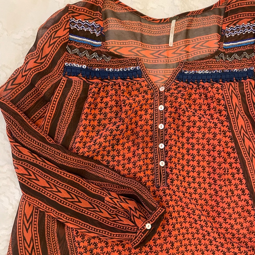 Free People Embellished Tunic Top